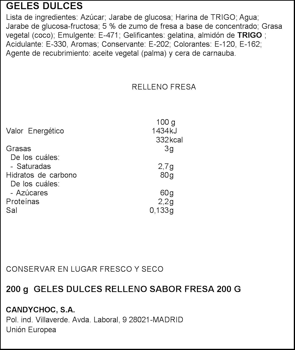 Regaliz gel c/nata Miguelañez 200g