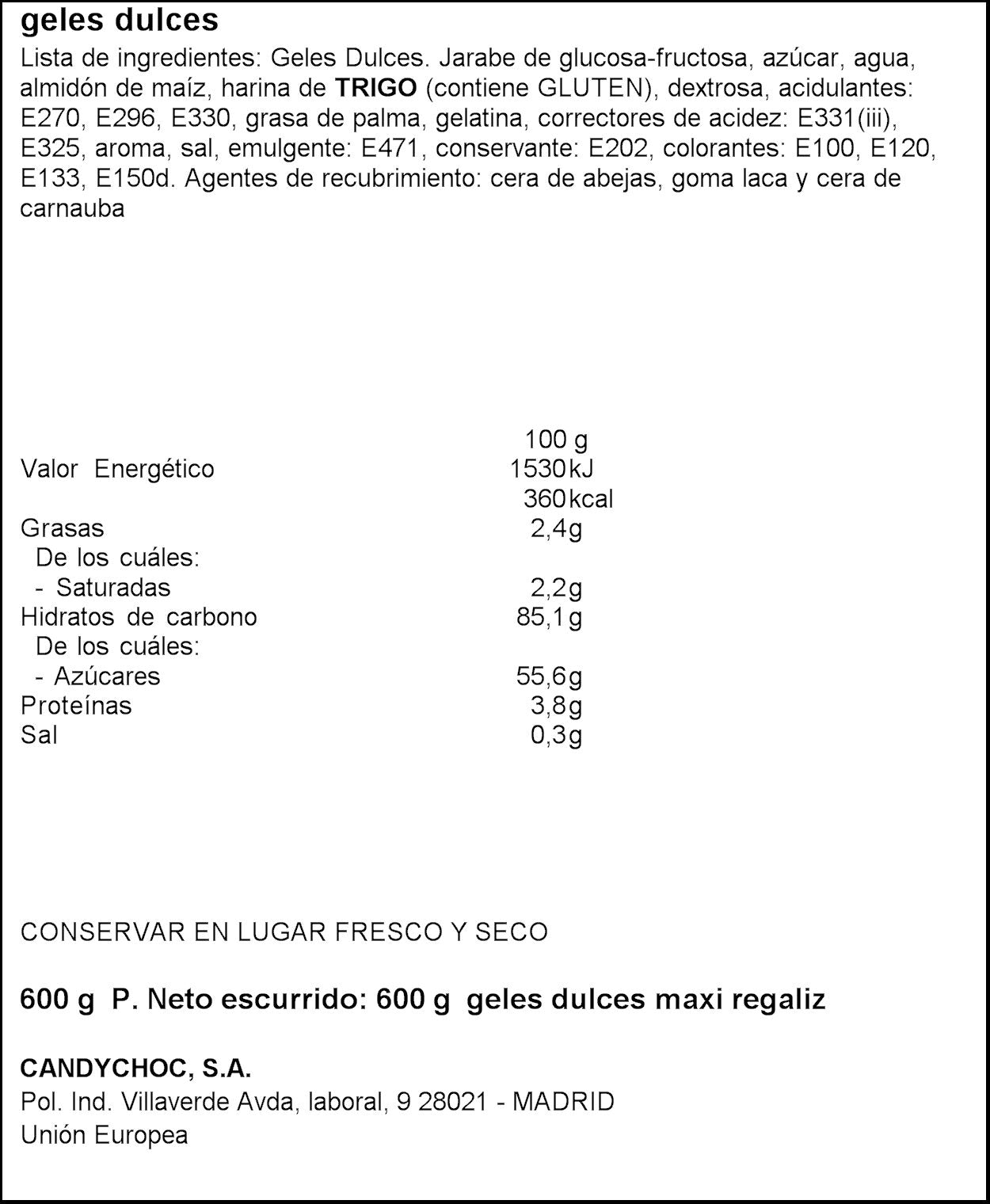Surtido regalices maxi bote Miguelañez 600g