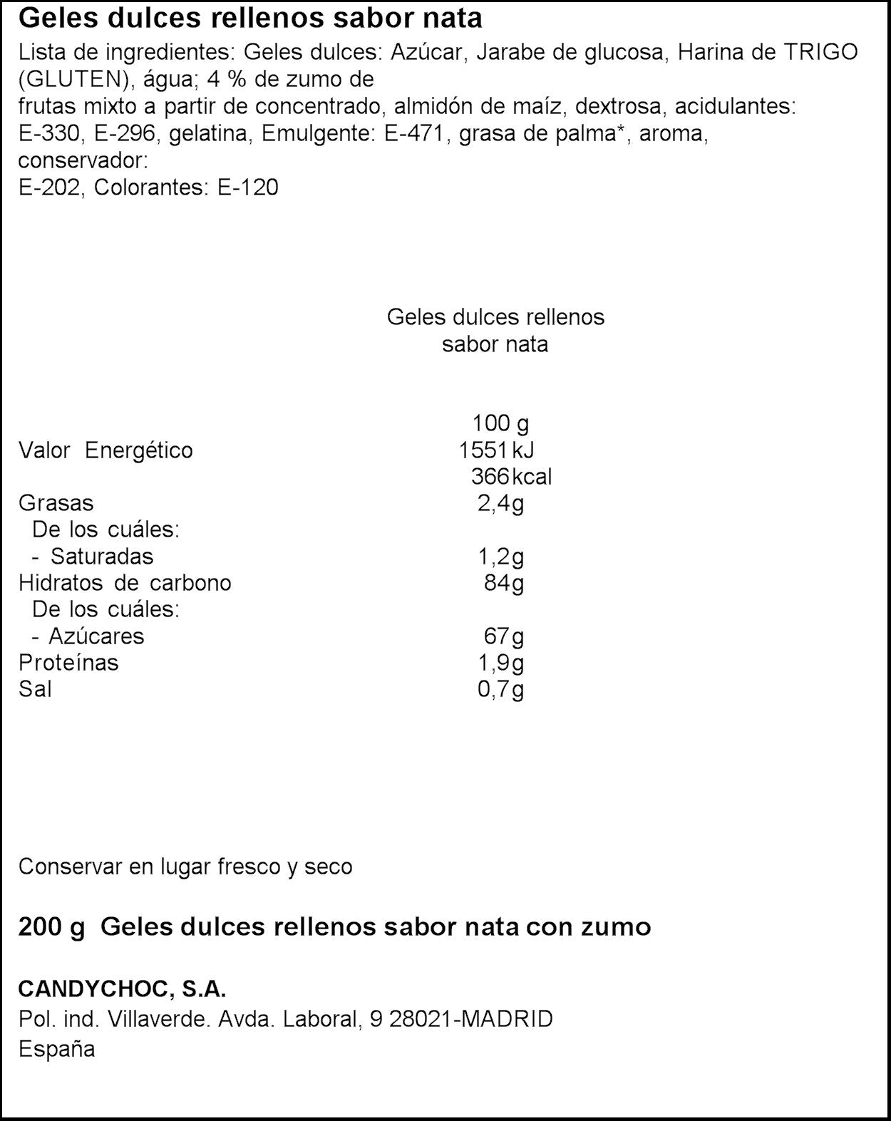 Regaliz nata y fresa Miguelañez 200g