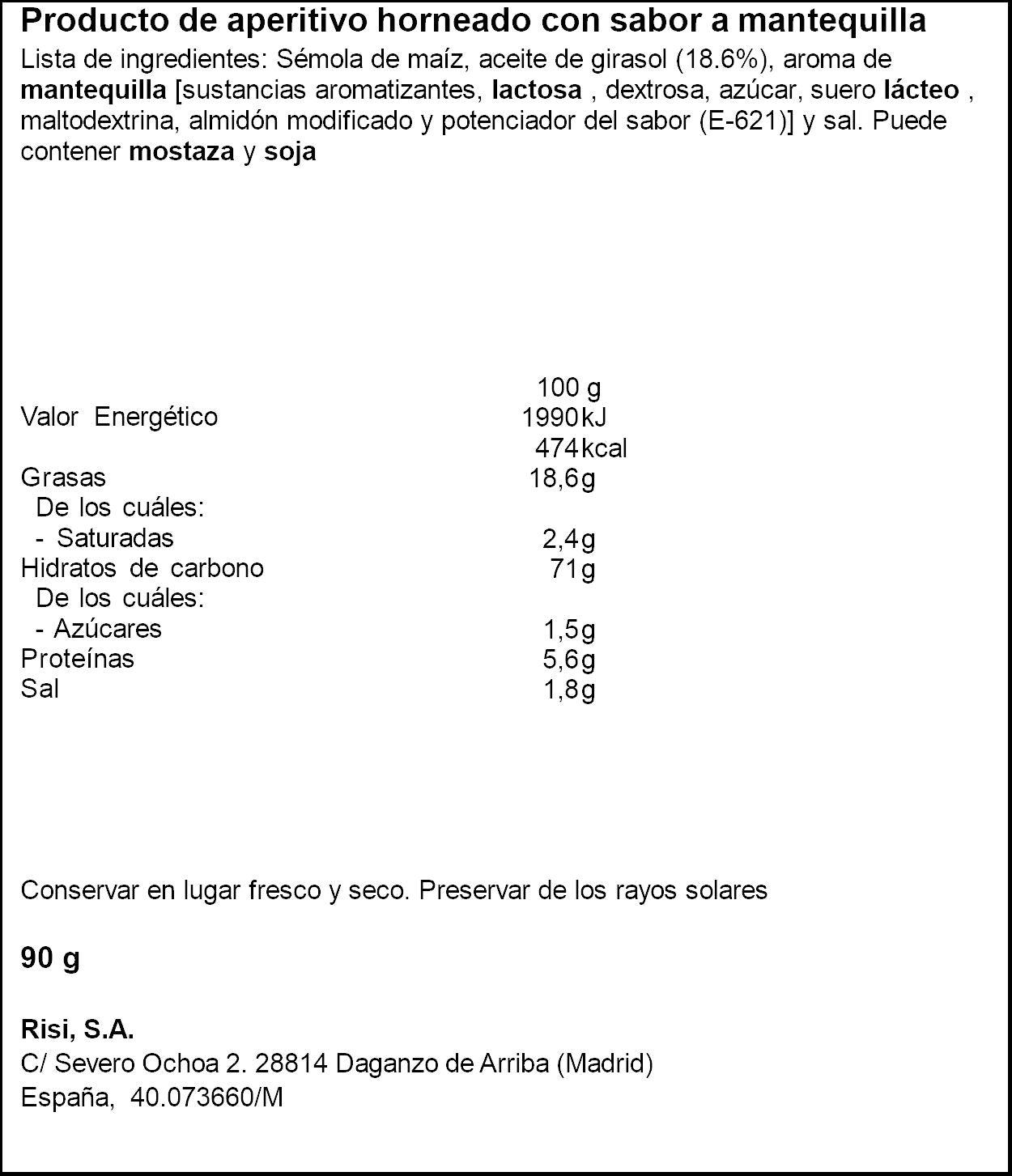 Palomitas blanca Risi 90g