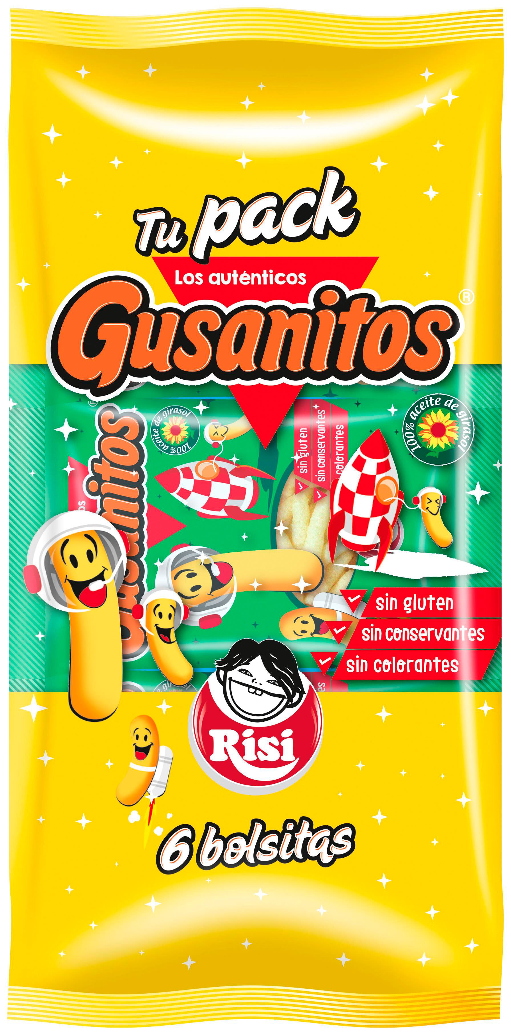 Snacks gusanitos tu pack Risi p6 18g/u