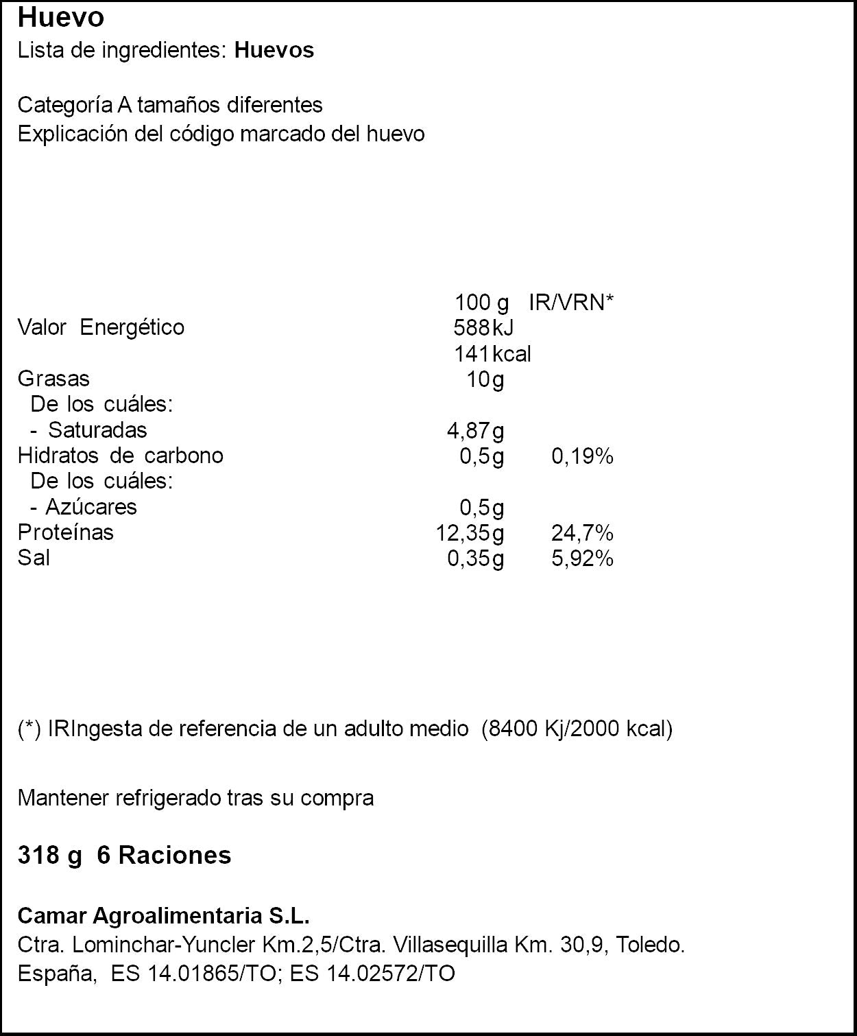 Huevos camperos Camar p6
