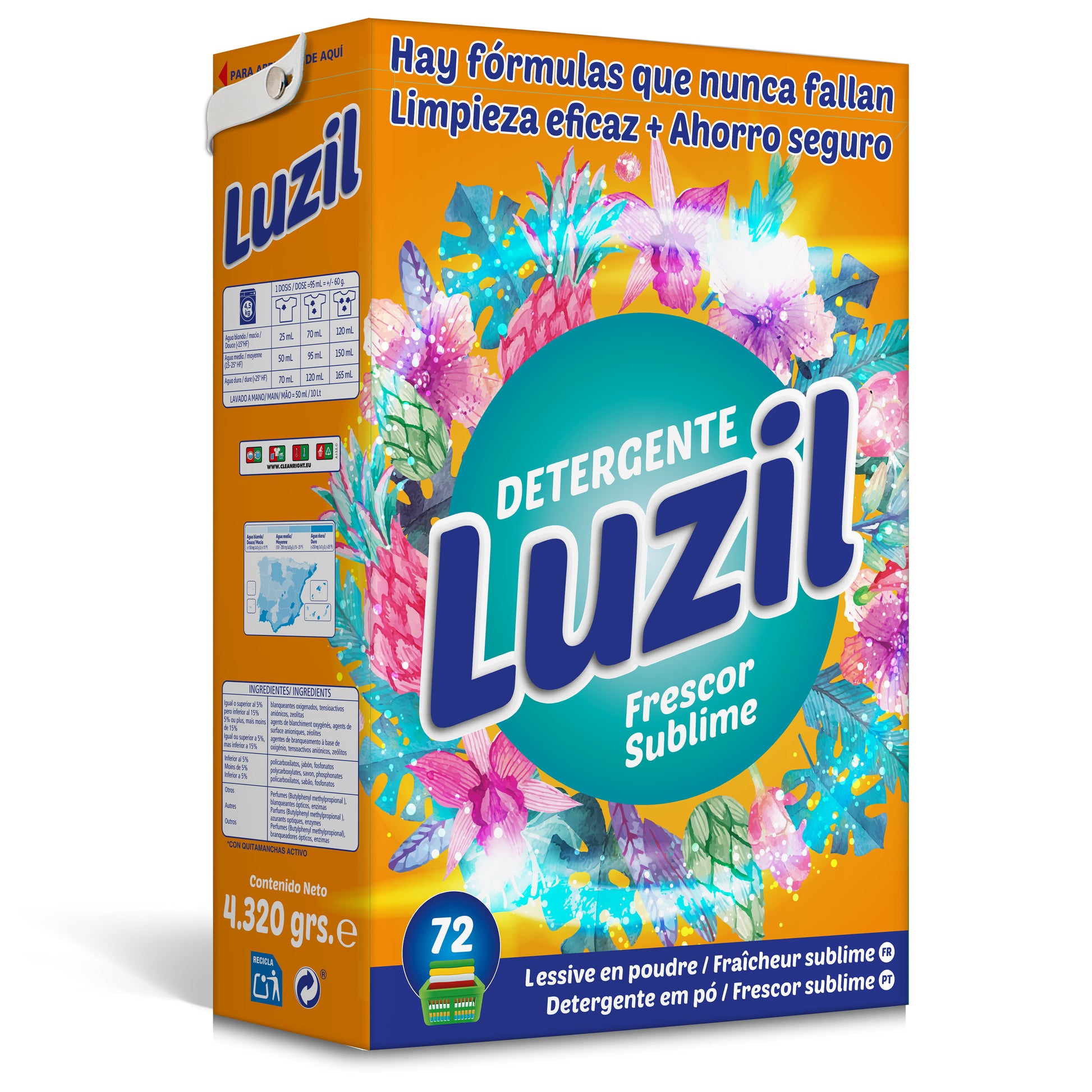 Detergente polvo sublime Luzil 72d