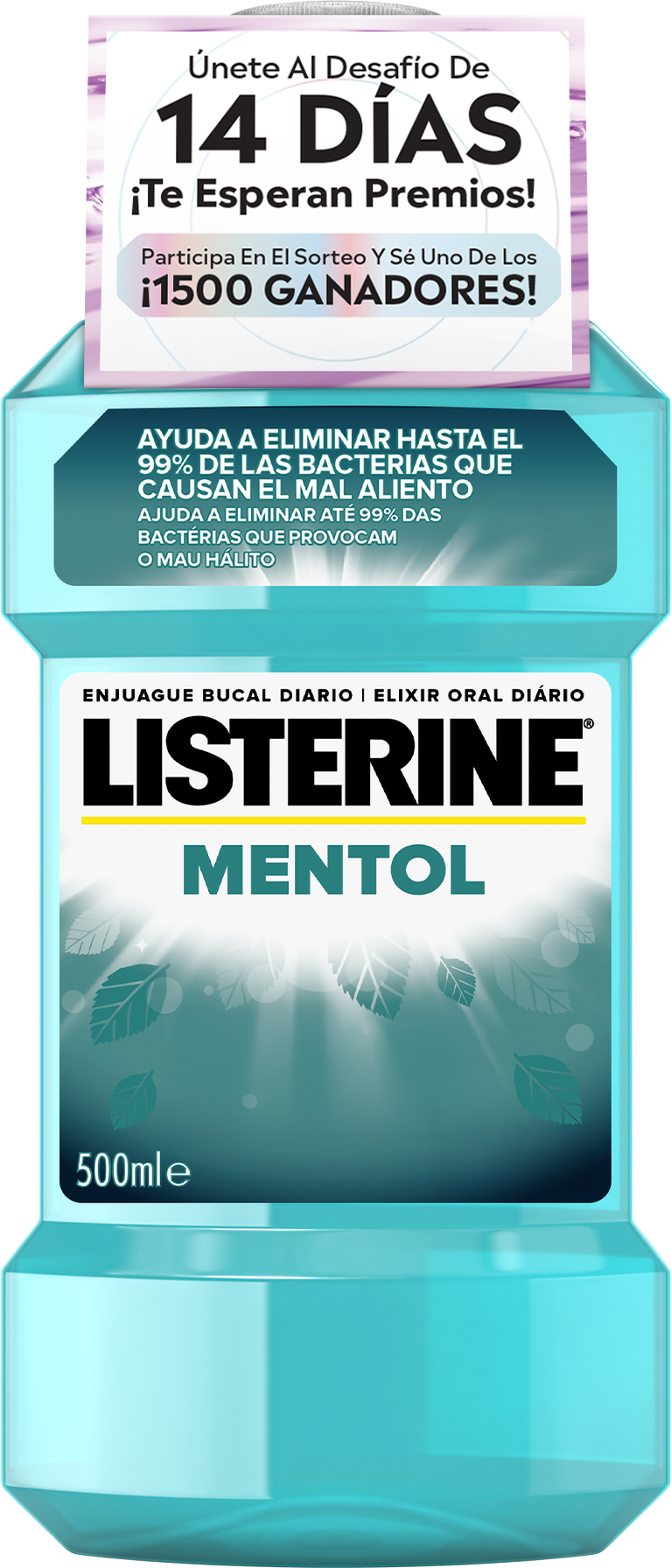 Enjuague bucal mentol Listerine 500ml