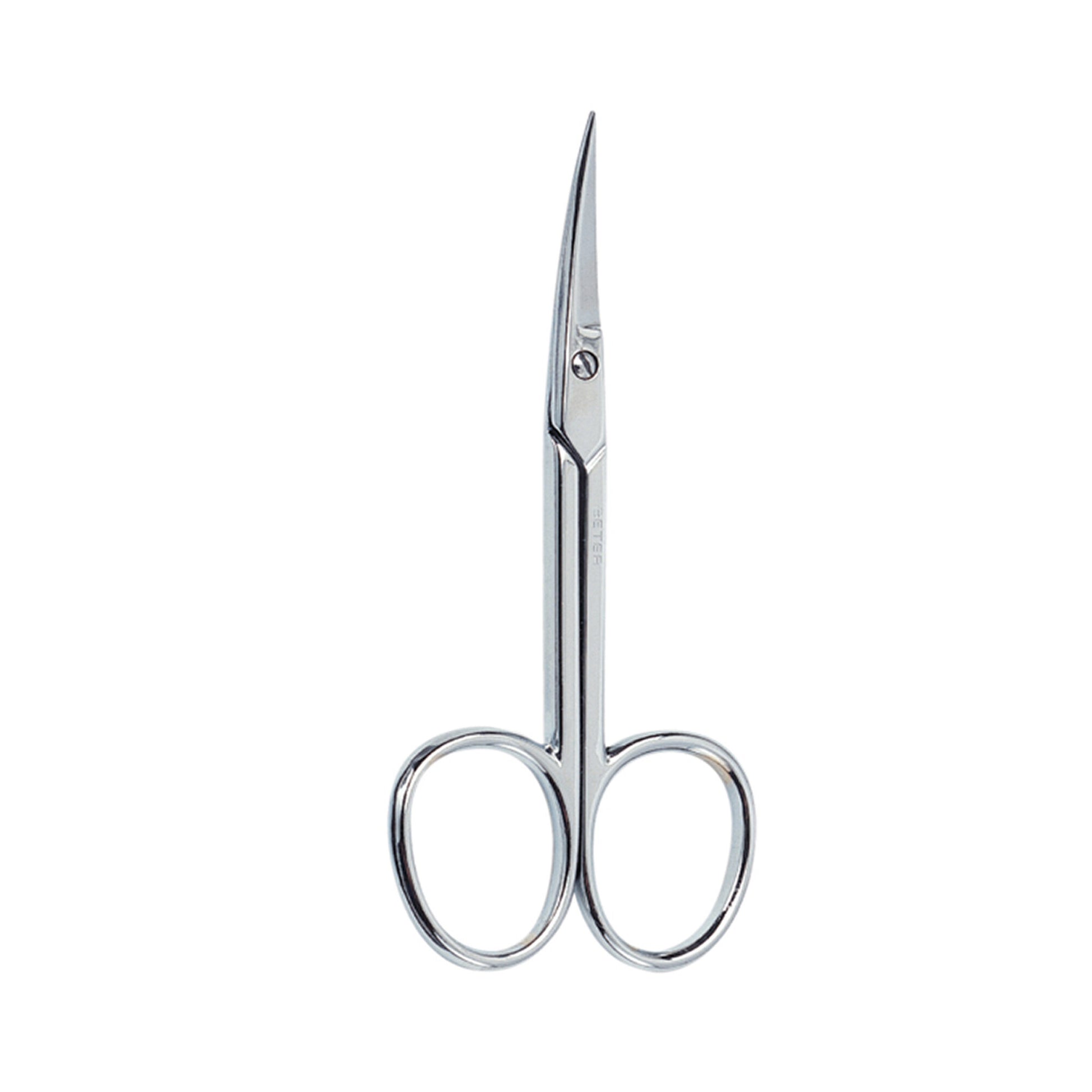Tijera para manicura uñas curva cromada Beter 9cm