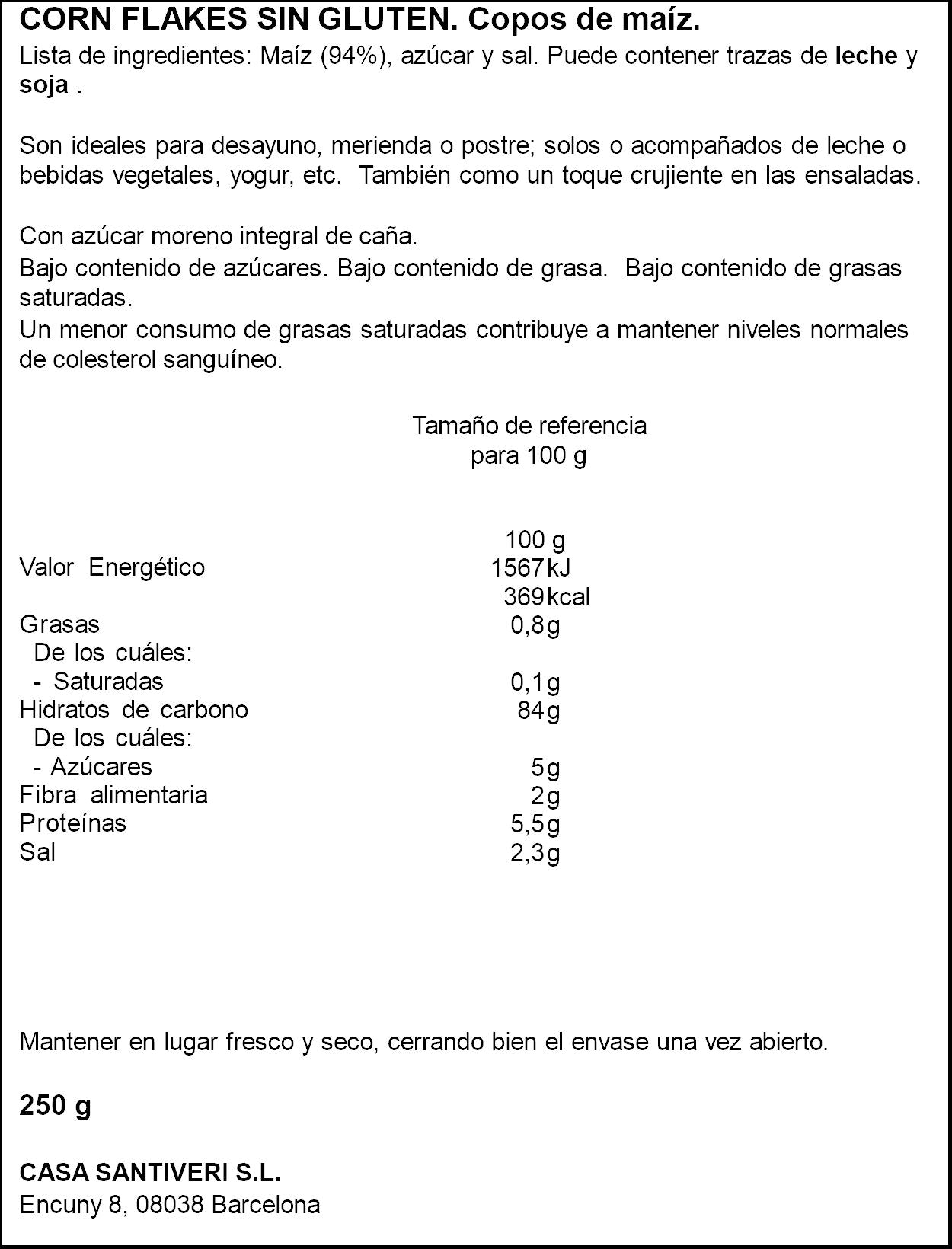 Cereales corn flakes s/gluten Diet radisson 250g