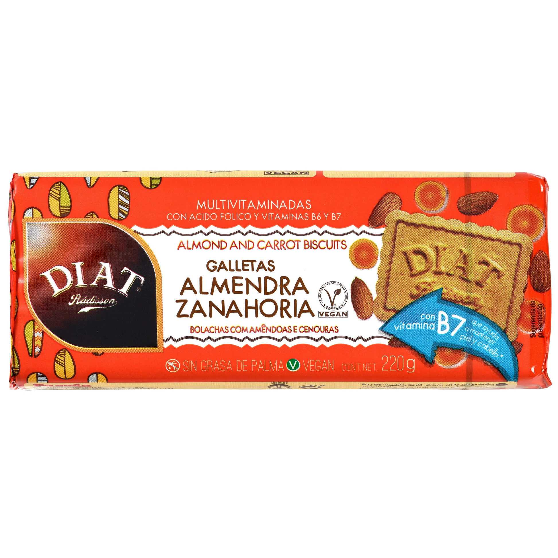 Galletas c/ almendra y zanahoria Diet radisson 220g