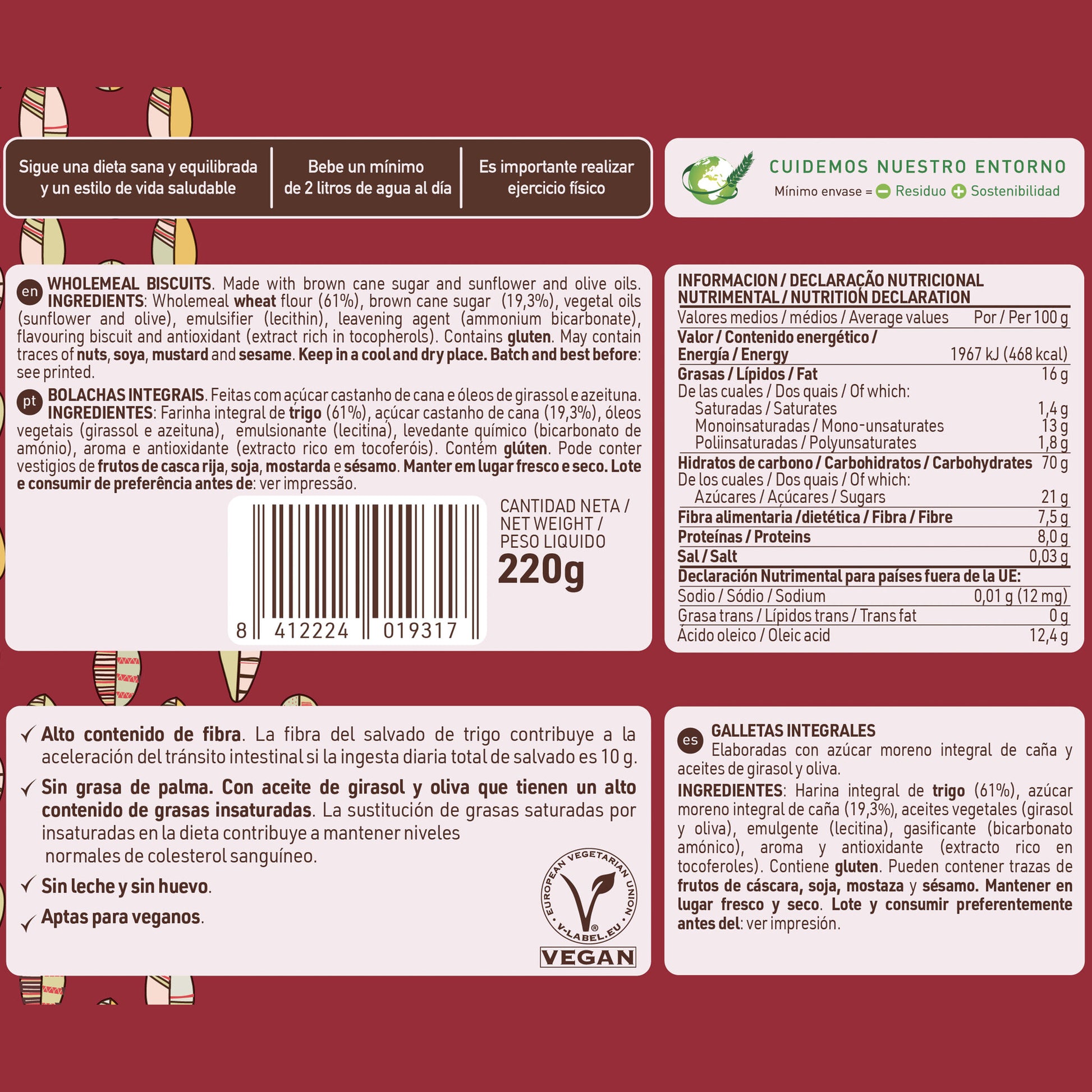 Galletas integrales Diet radisson 220g