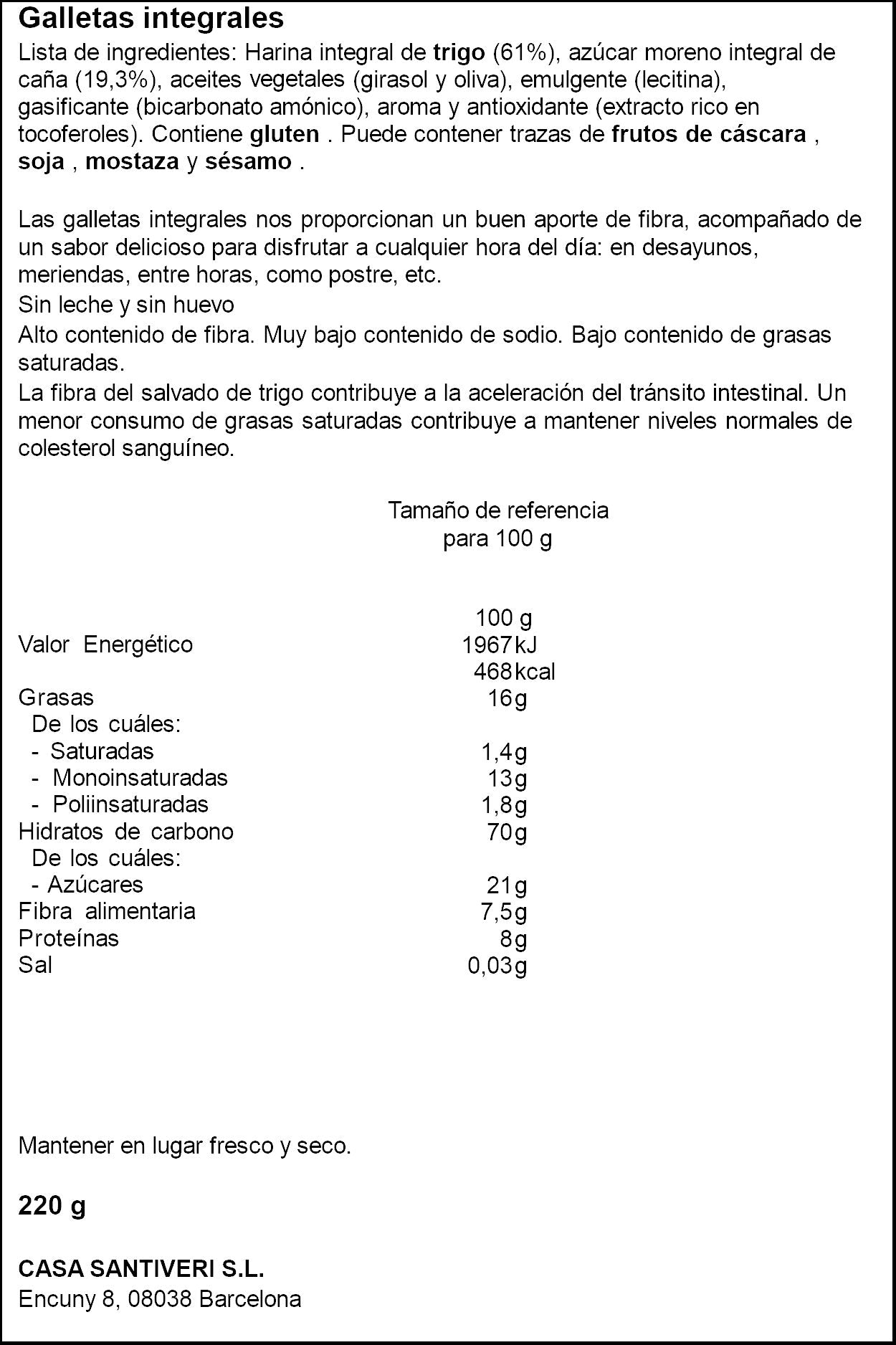 Galletas integrales Diet radisson 220g