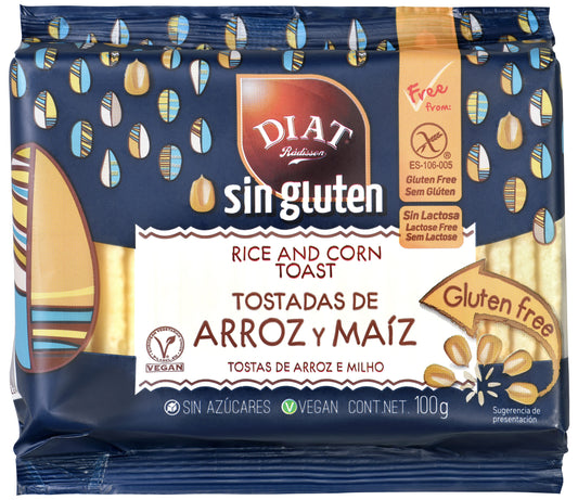 Tostadas arroz y maiz s/gluten Diet radisson 100g La Despensa
