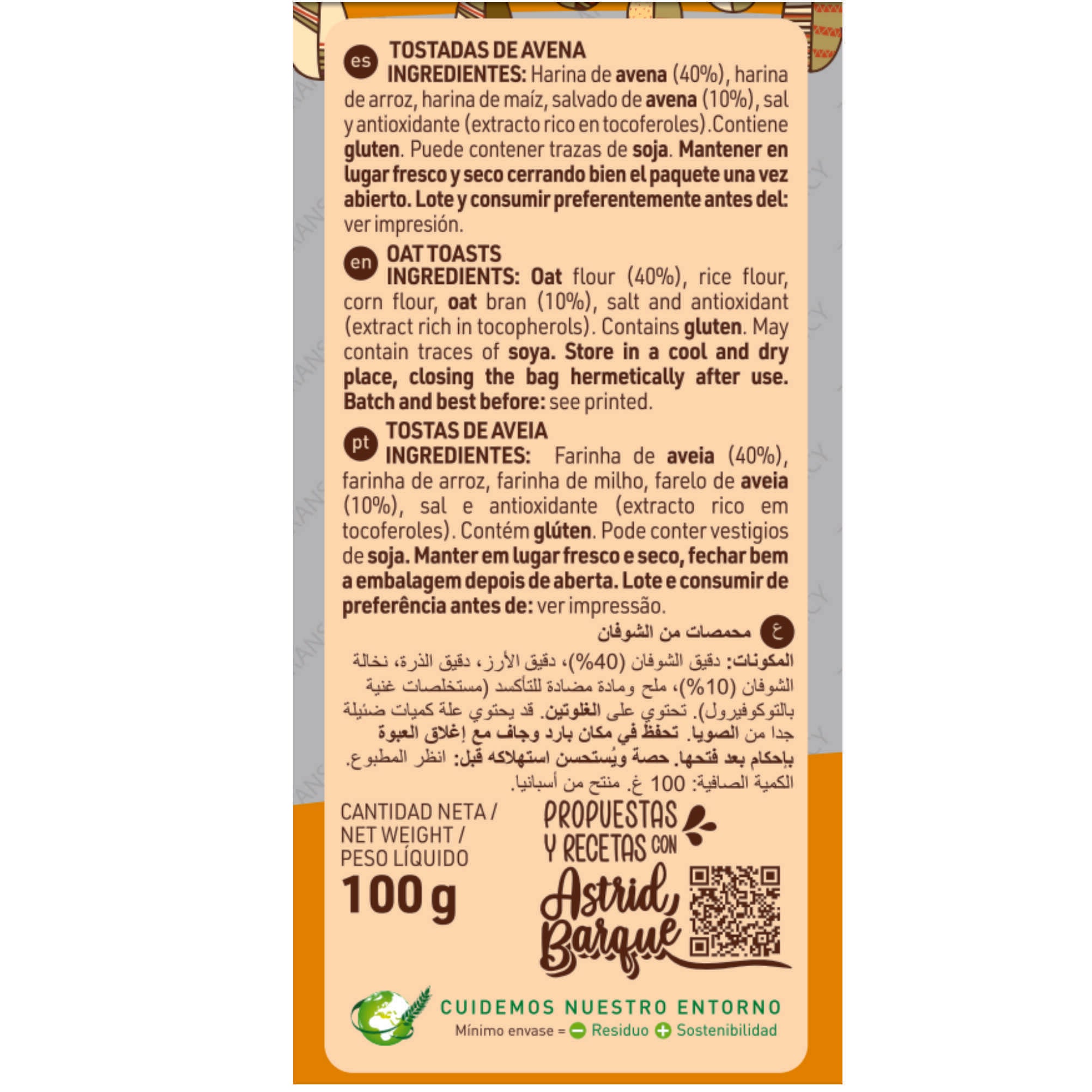 Tostadas avena Diet radisson 100g