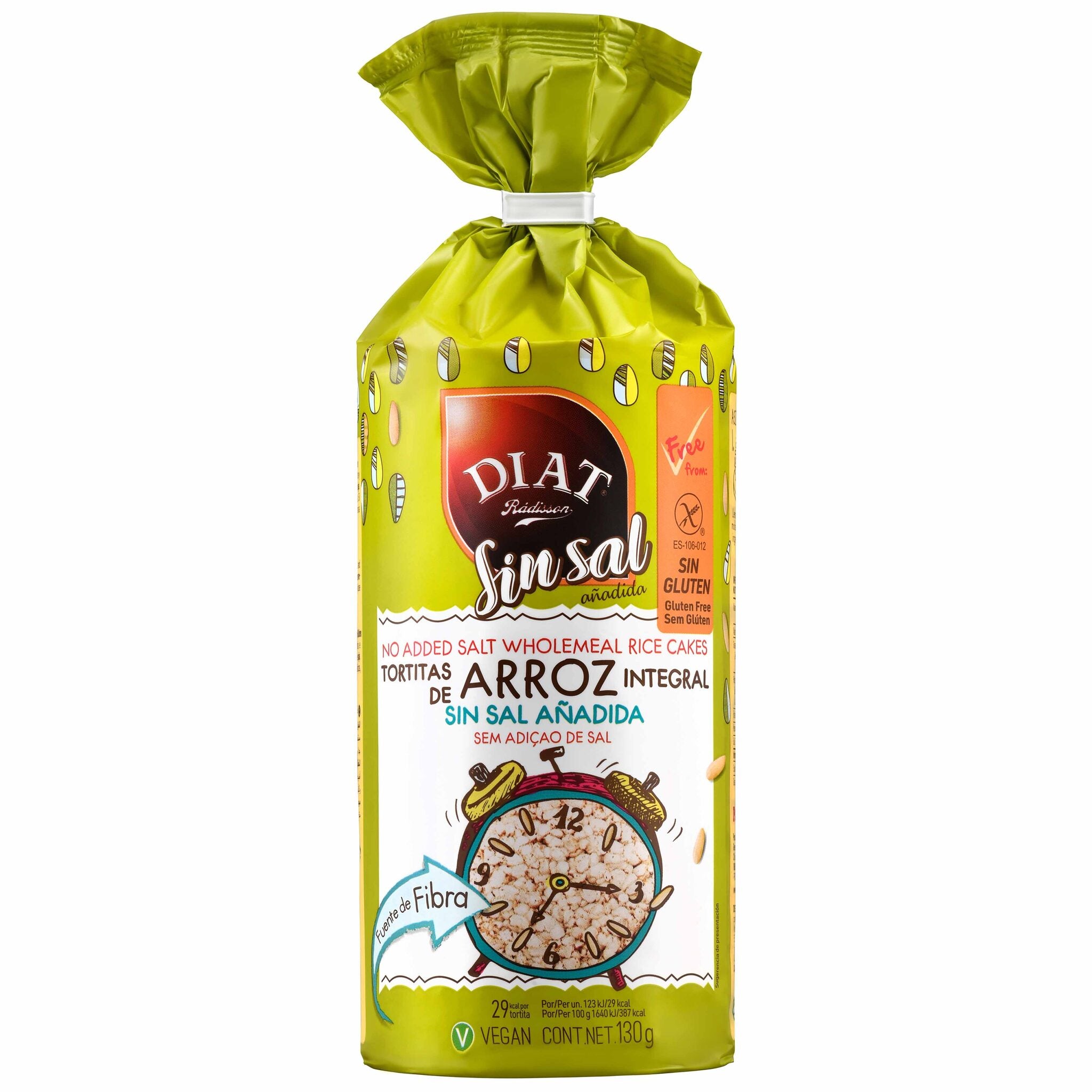 Tortita arroz integral s/sal s/gluten Diet radisson 130g