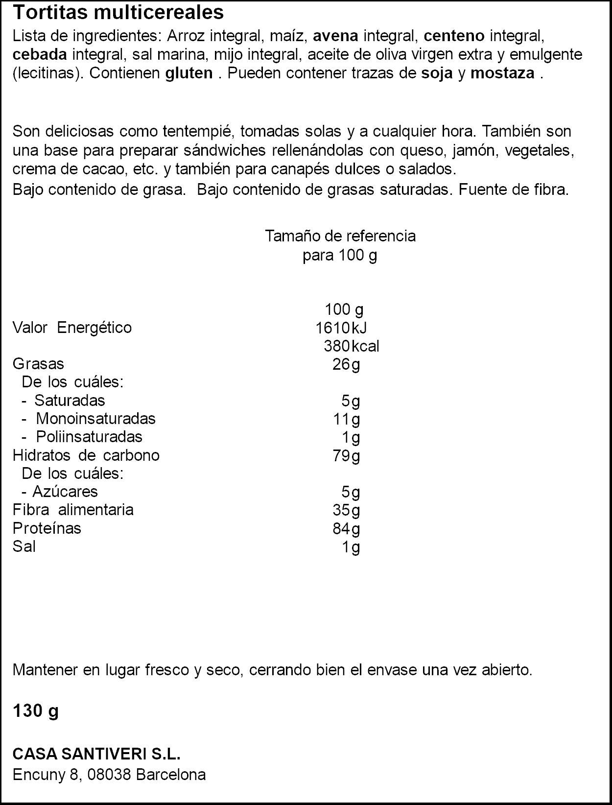 Tortitas multicereales Diet radisson 130g