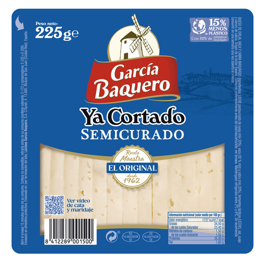 Queso semicurado cortado cuña García baquero 225g La Despensa