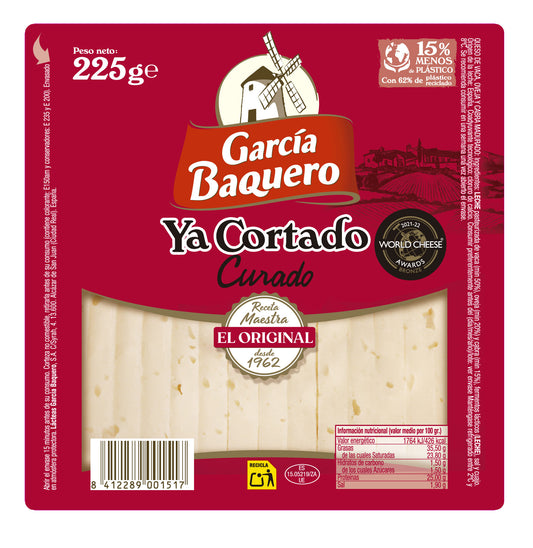 Queso curado cortado cuña García baquero 225g La Despensa