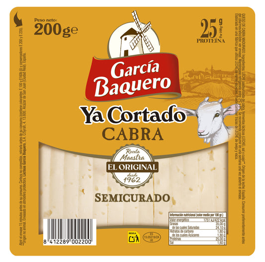 Queso cabra cortado cuña García baquero 250g La Despensa