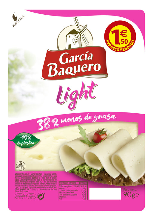 Queso tierno light loncha García baquero 90g La Despensa