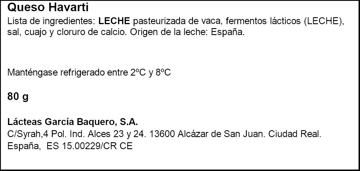 Queso cresmosa loncha García baquero 80g