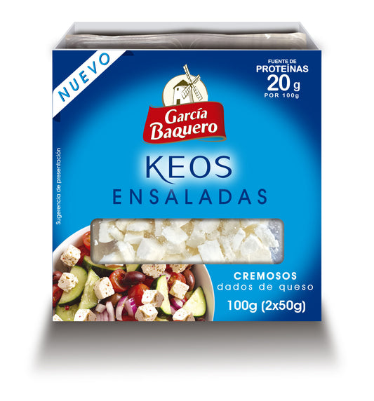 Queso cremoso dados keos ensaladas Garcia baquero p2 50g/u La Despensa