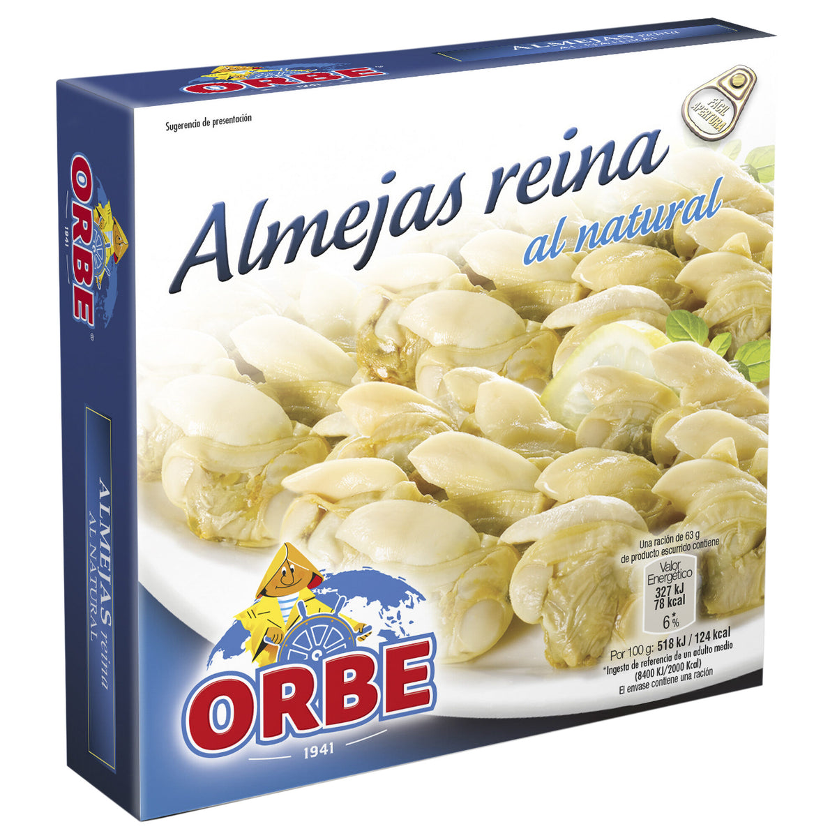 Almeja reina natural Orbe 63g escurr