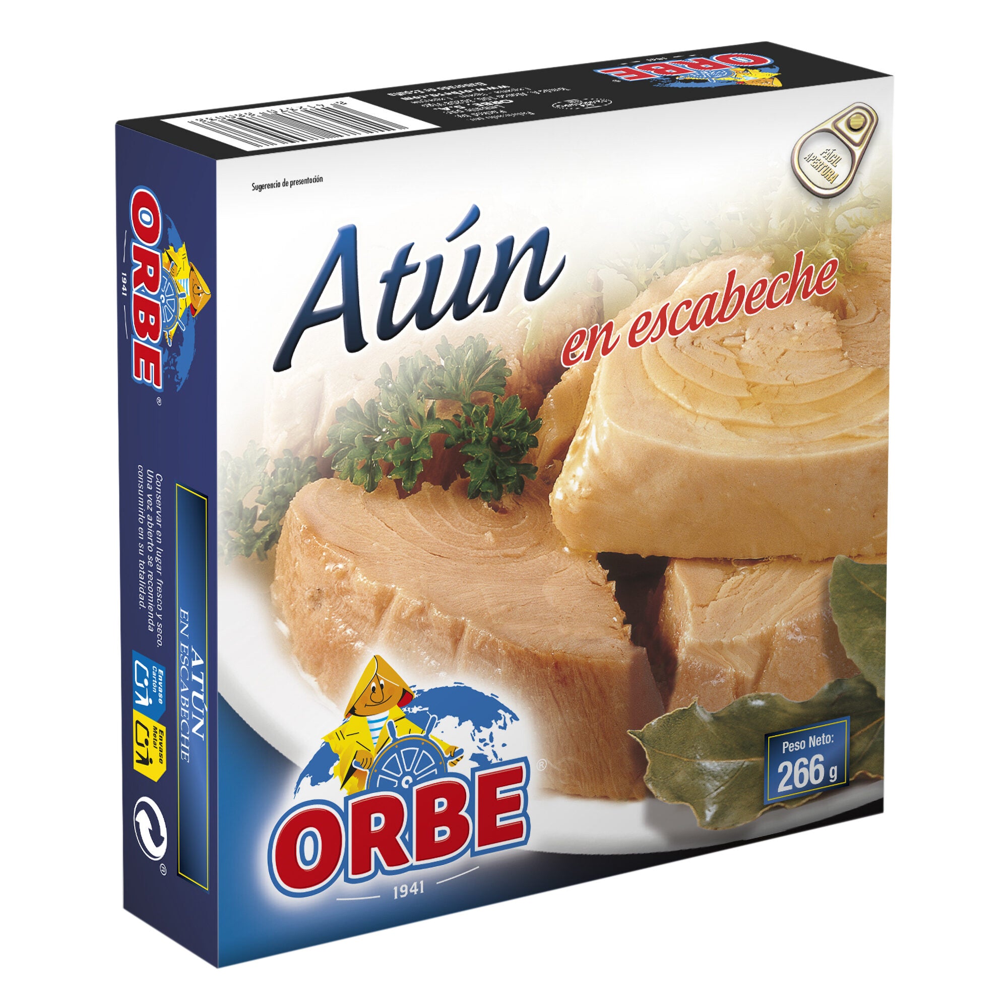 Atun escabeche lata Orbe 173g escurr