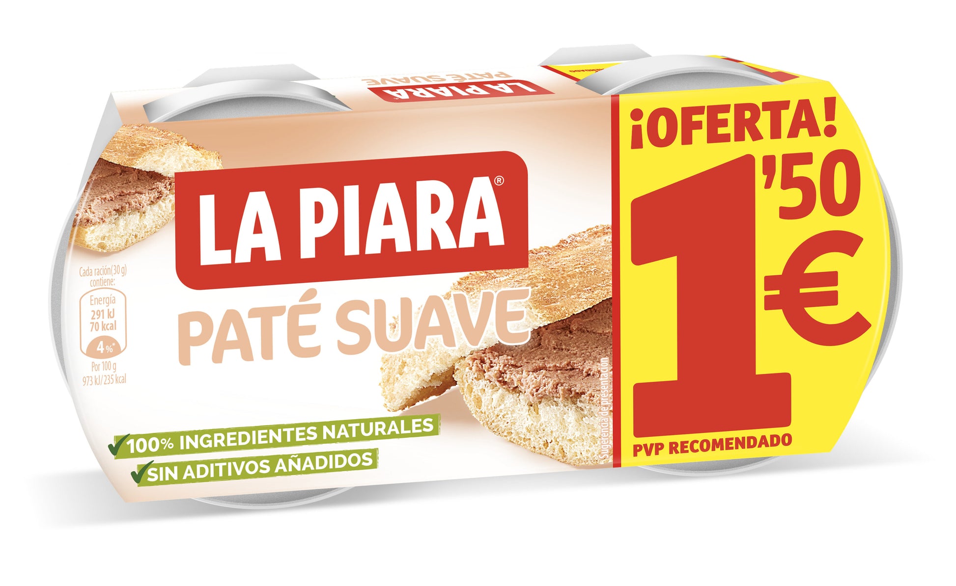 Paté hígado de cerdo suave La piara p2 75g/u