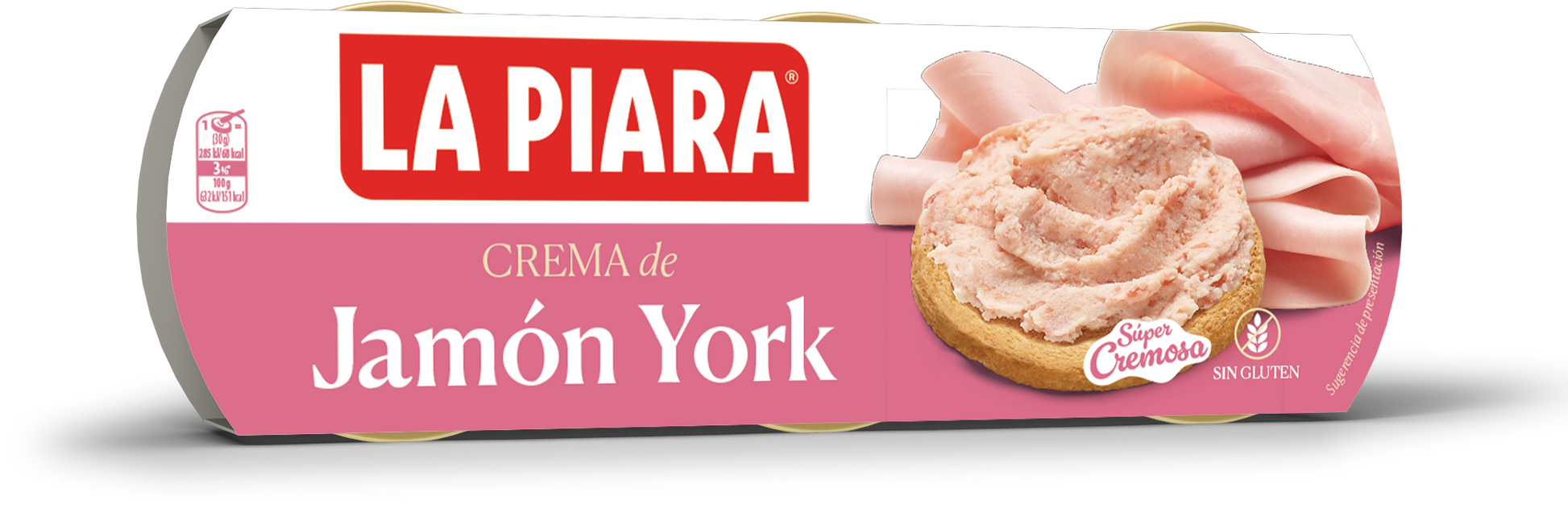 Crema jamon york La piara p3x75g