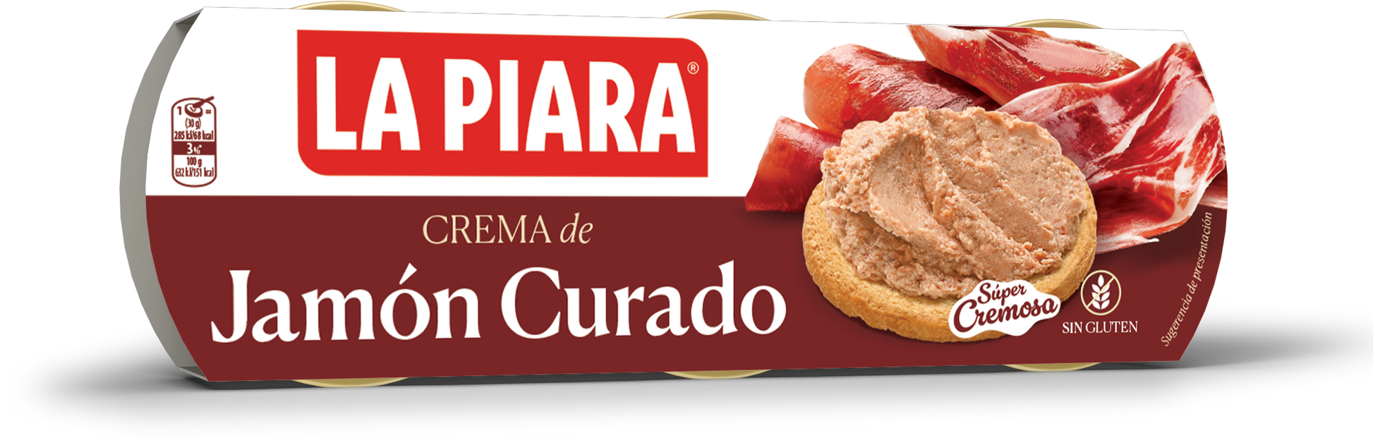 Crema jamon curado La piara p3x75g