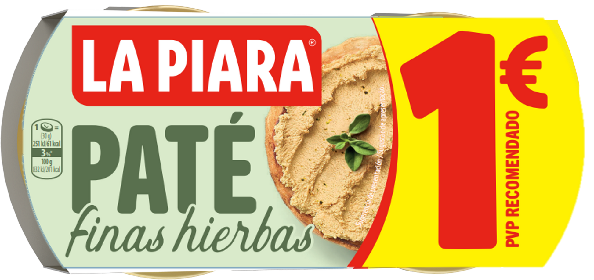 Pate clasico finas hierbas La piara p2x75g