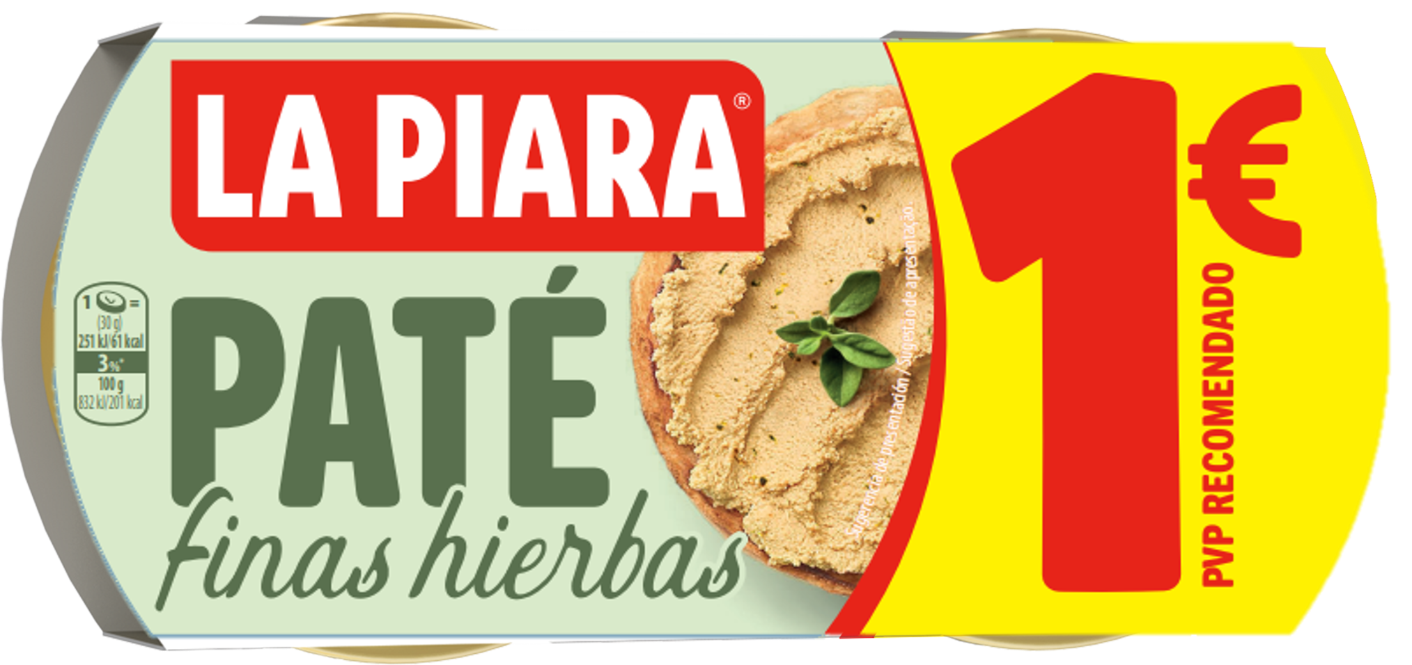 Pate clasico finas hierbas La piara p2x75g