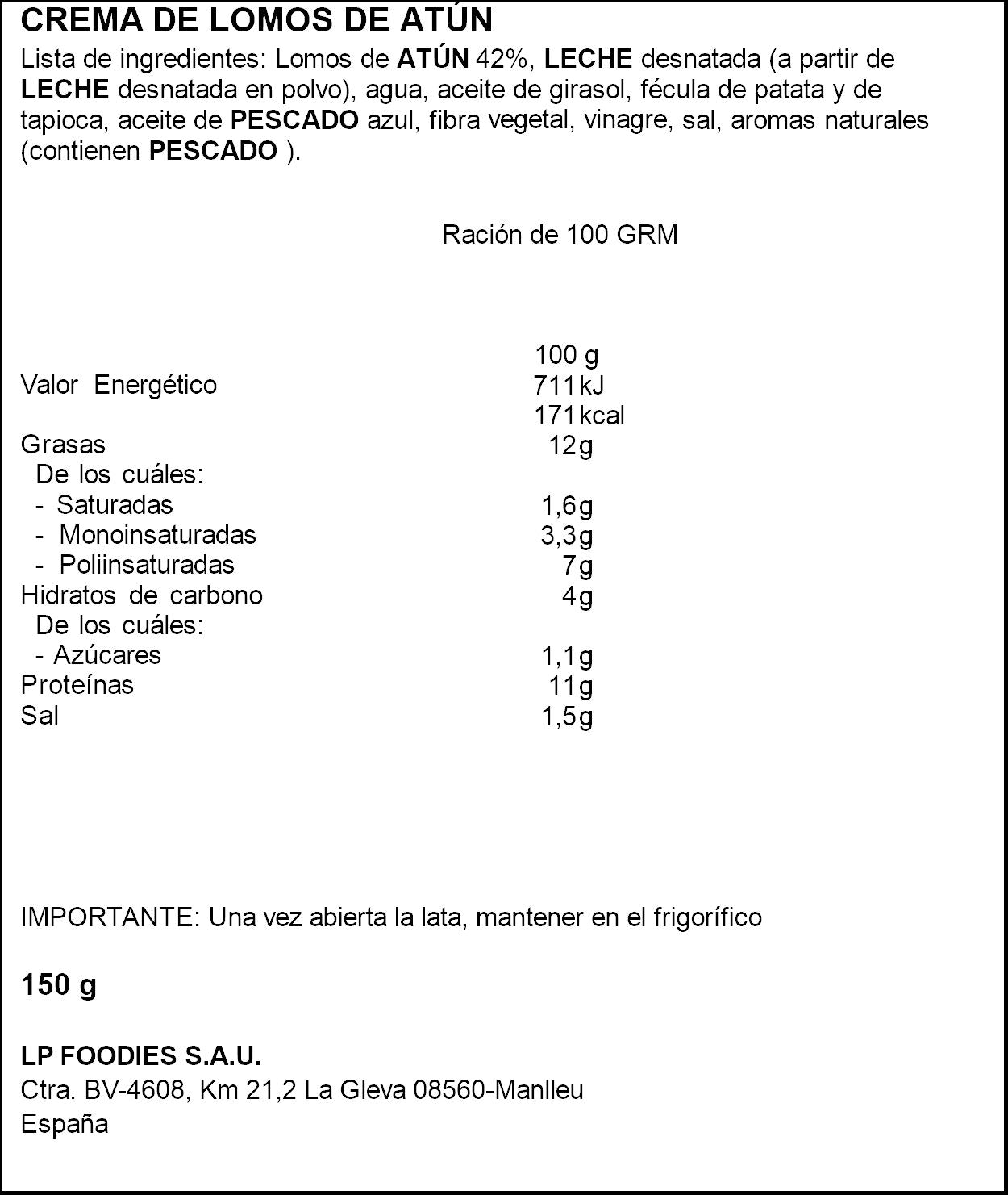 Paté atún  La piara p2 75g/u