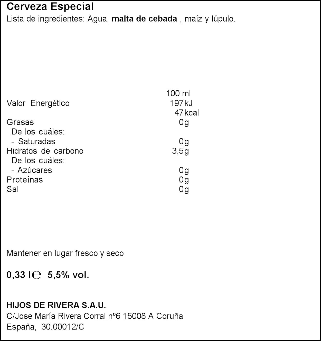 Cerveza especial lata Estrella galicia p6 330ml/u