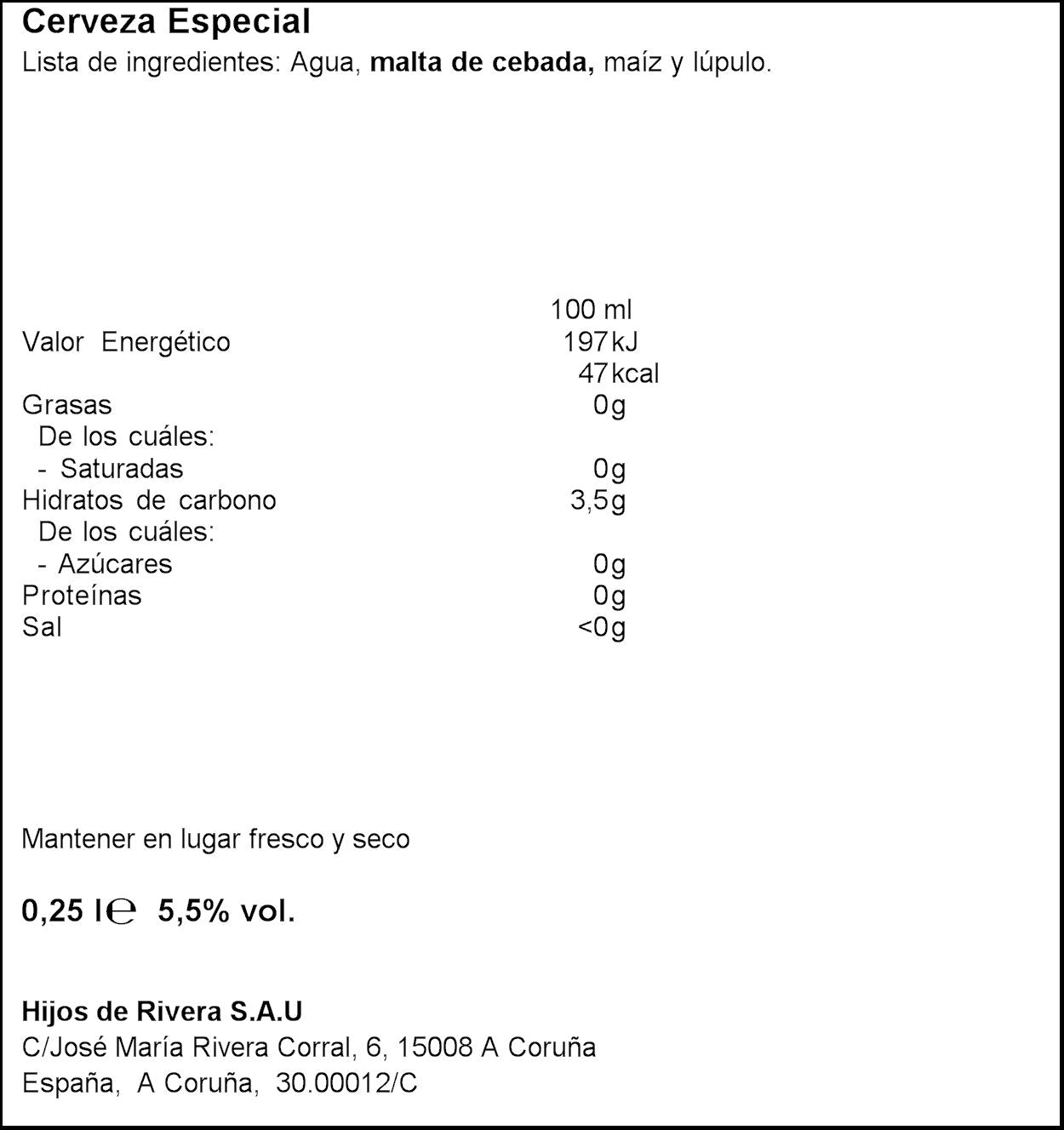 Cerveza especial lata mini Estrella galicia 25cl