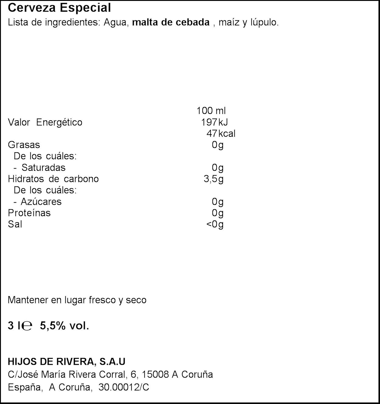 Cerveza cristal estrell galic p12 250ml/u