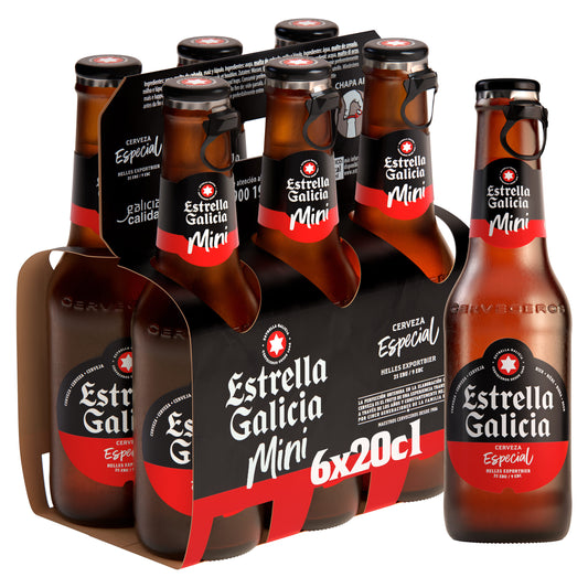 Cerveza rubia cristal Estrella galicia p6 200ml/u La Despensa