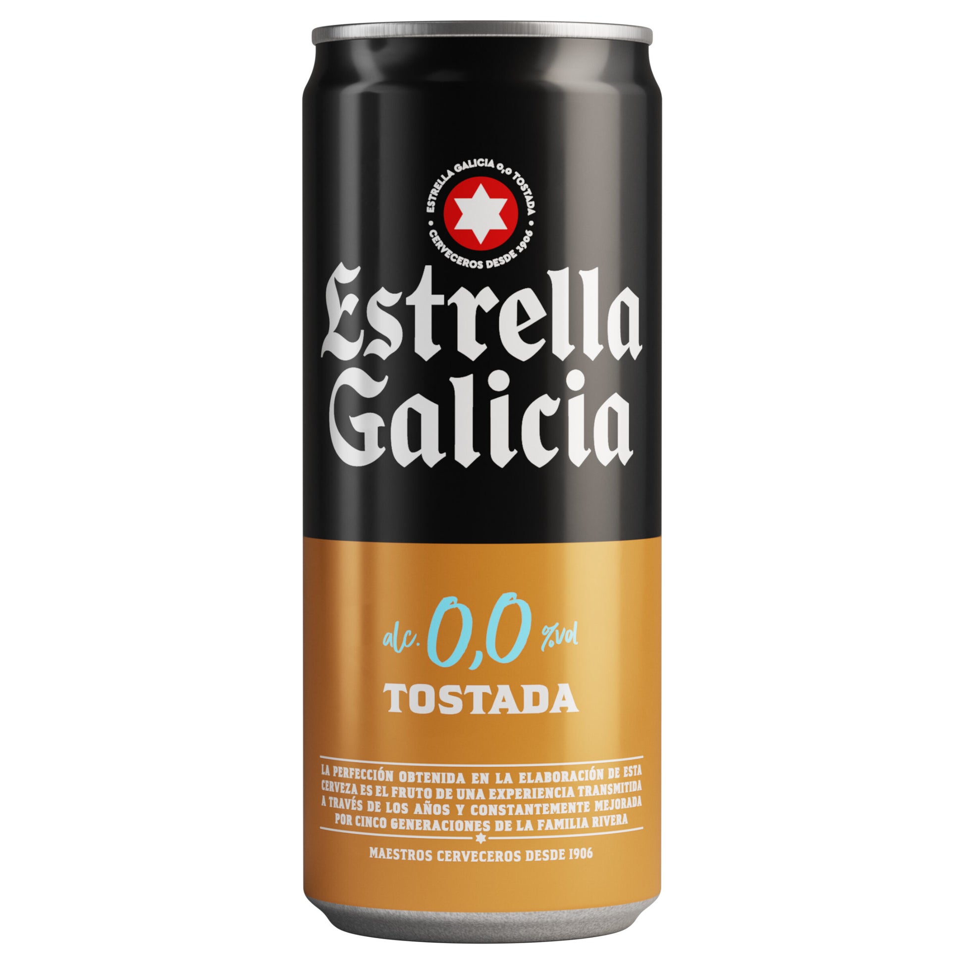 Cerveza 0.0 tostada lata Estrella galicia 330ml