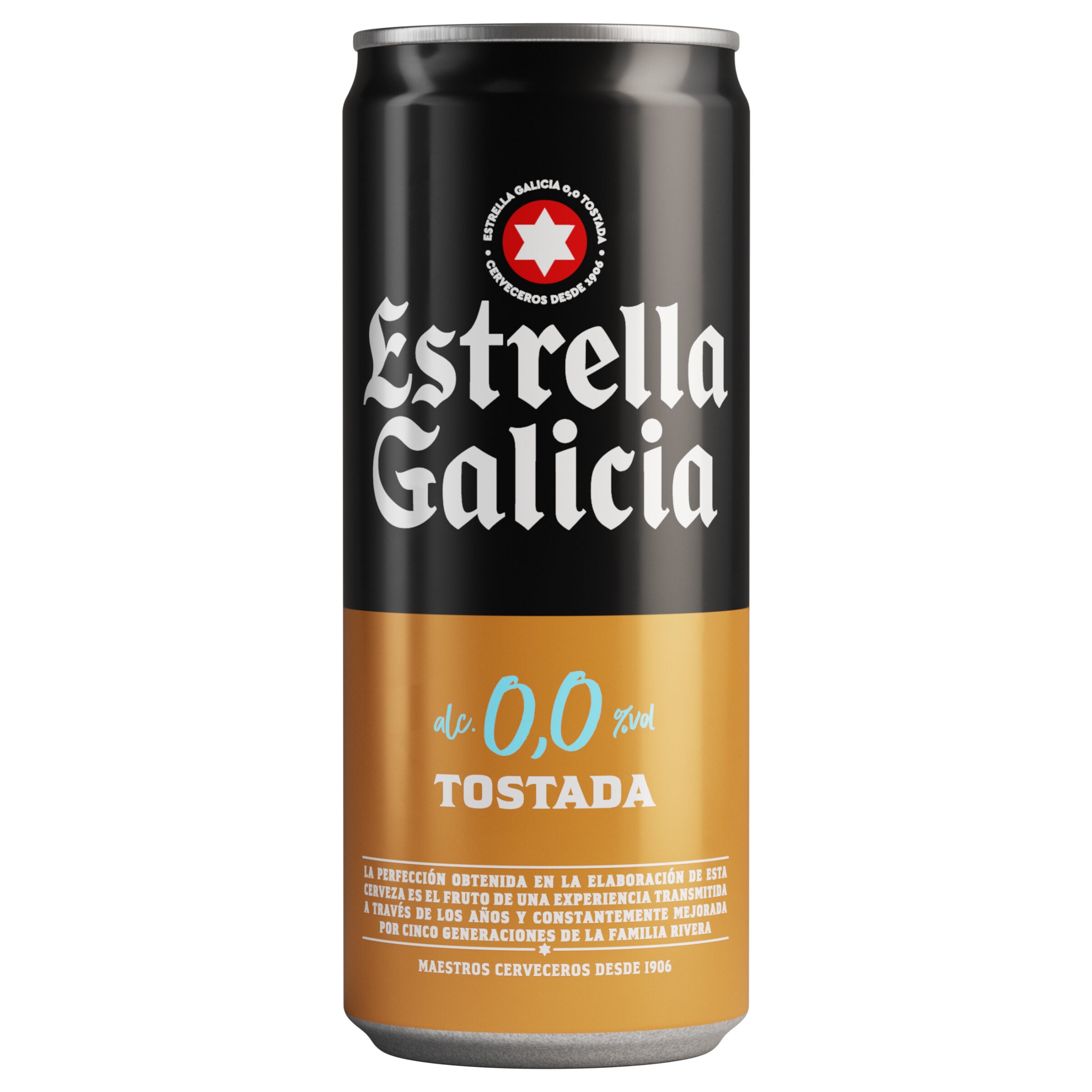 Cerveza 0.0 tostada lata Estrella galicia 330ml