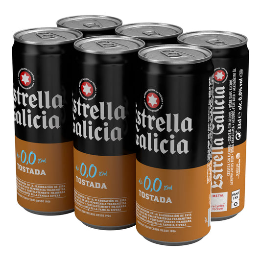 Cerveza 0.0 tostada lata Estrella galicia 330ml La Despensa