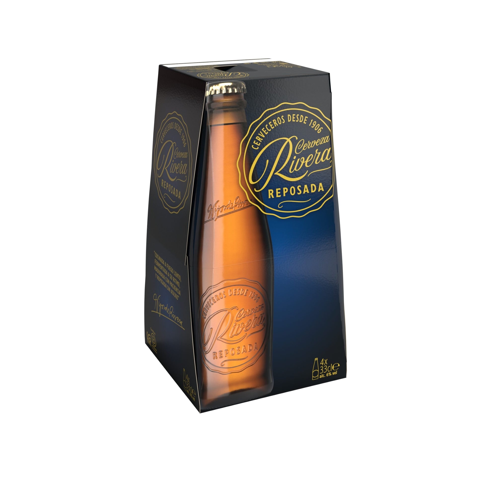 Cerveza reposada cristal Rivera p4 33cl/u