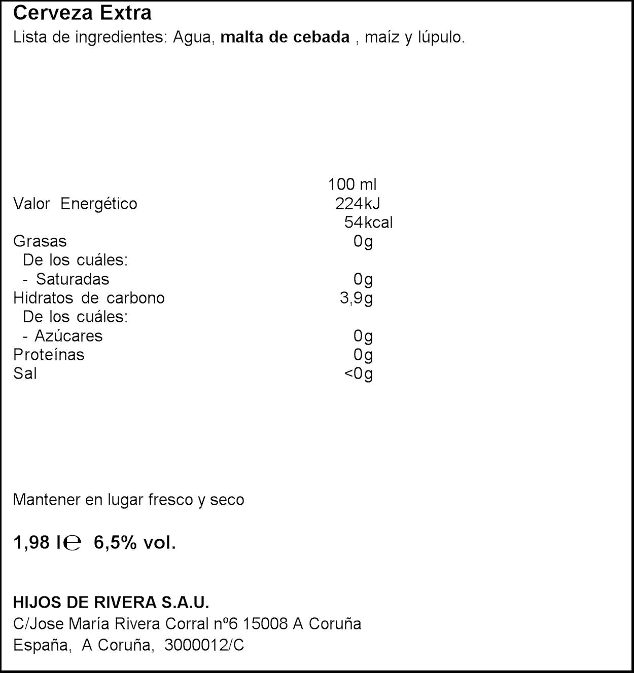 Cerveza reserva 1906 cristal Estrell Galic p6 330ml/u