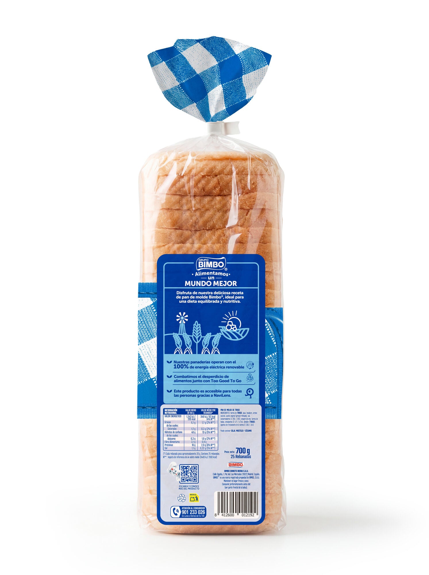 Pan de molde blanco Bimbo 700g