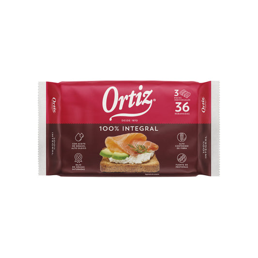 Biscottes 100% integral Ortiz brasa 36 reb 320g La Despensa