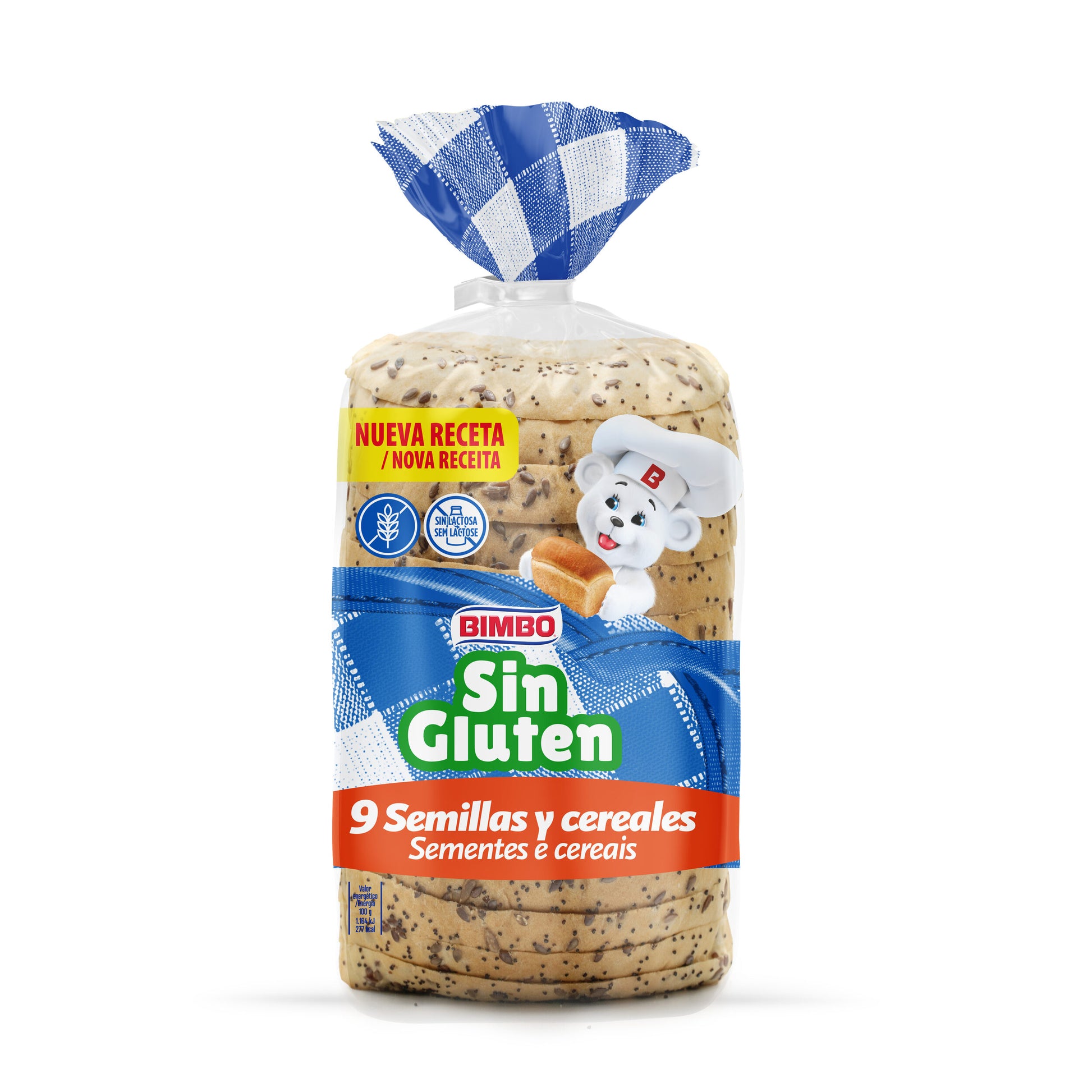 Pan de molde semillas s/glut s/lact Bimbo 375g