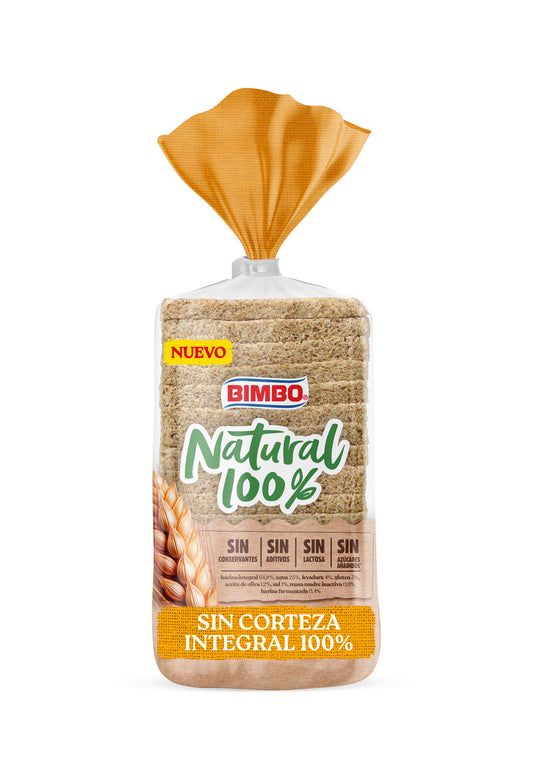 Pan de molde integral s/corteza 100% natural Bimbo 450g La Despensa