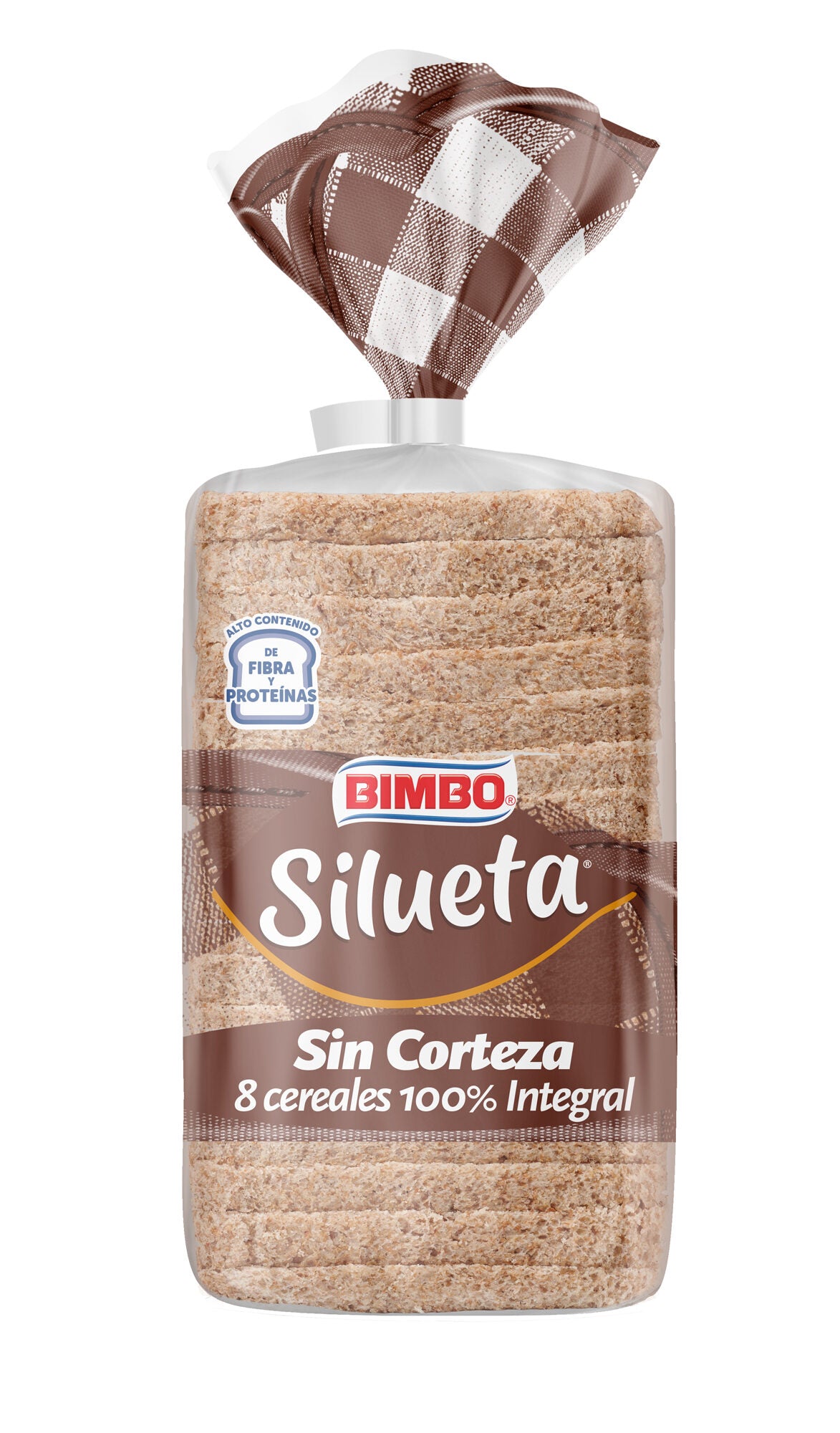 Pan de molde cereales s/corteza Silueta bimbo 450g