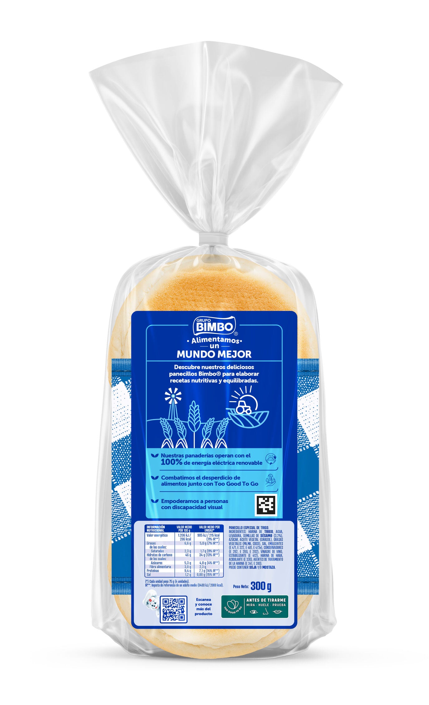 Pan de hamburguesa maxi Bimbo p4 290g