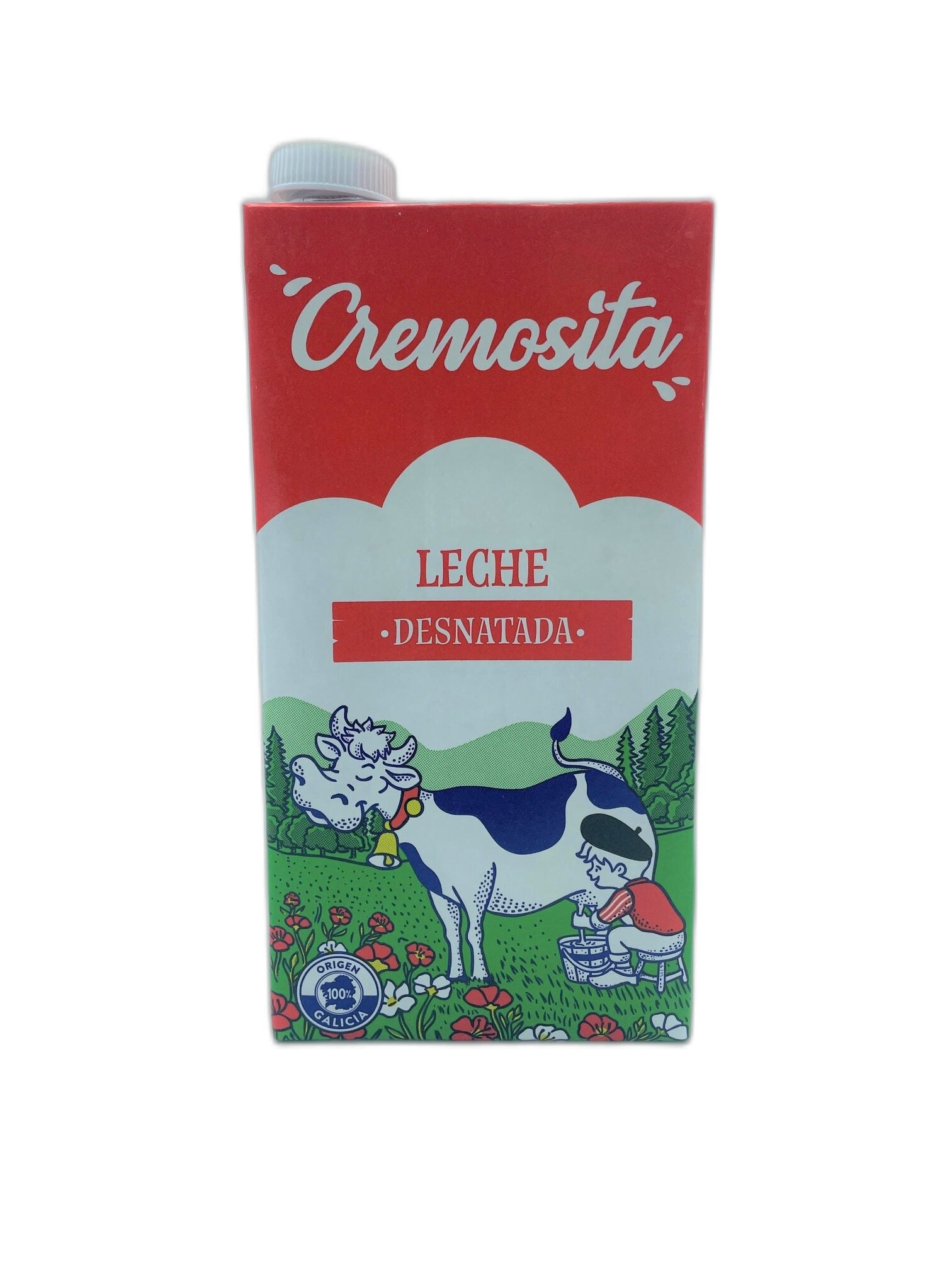 Leche desnatada brick Cremosita 1l