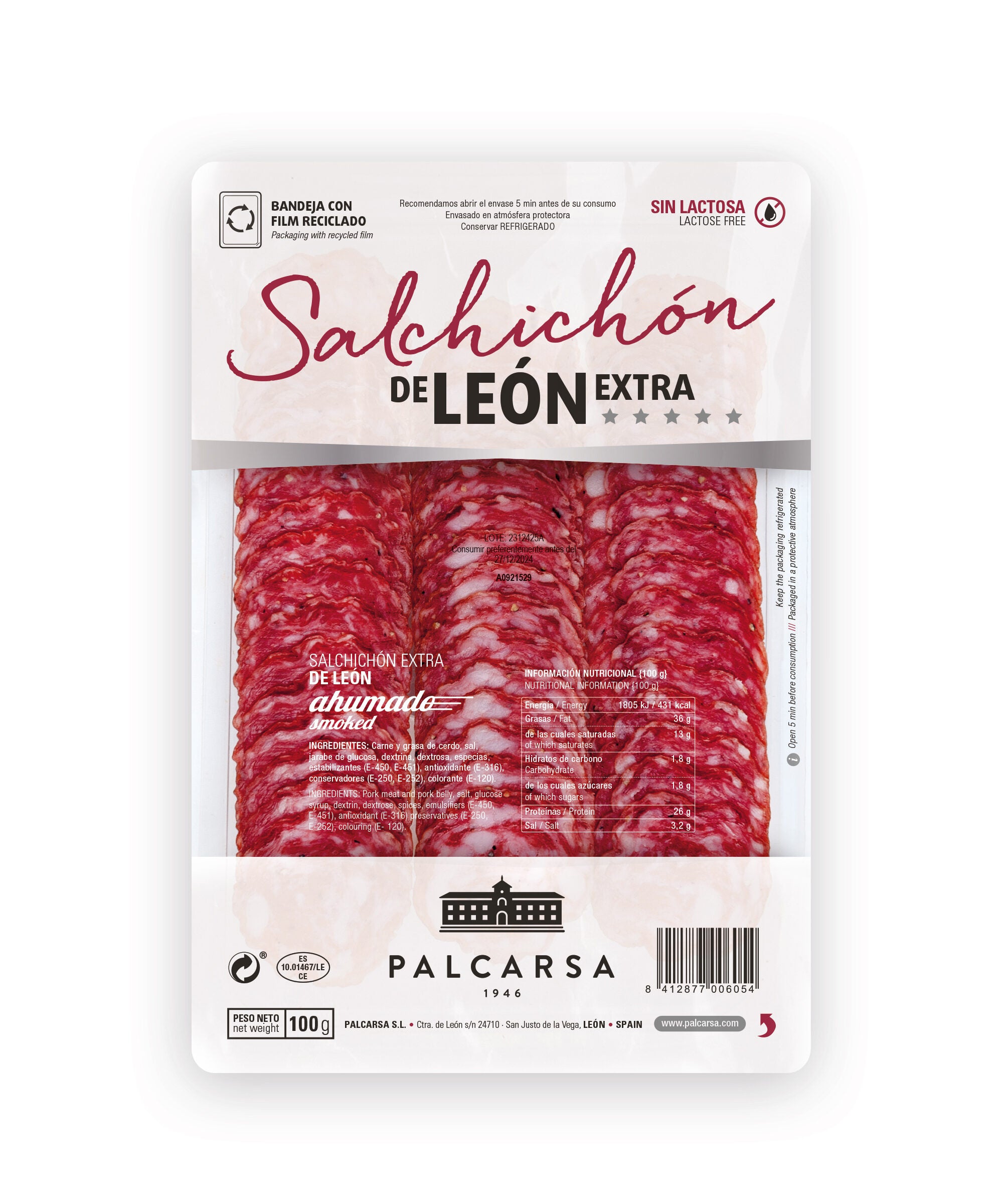Salchichón lonchas Palcarsa 100g
