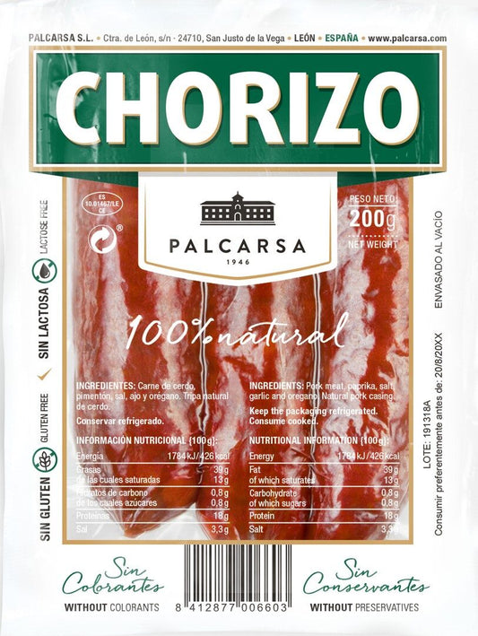 Chorizo oreado Palcarsa 200g La Despensa