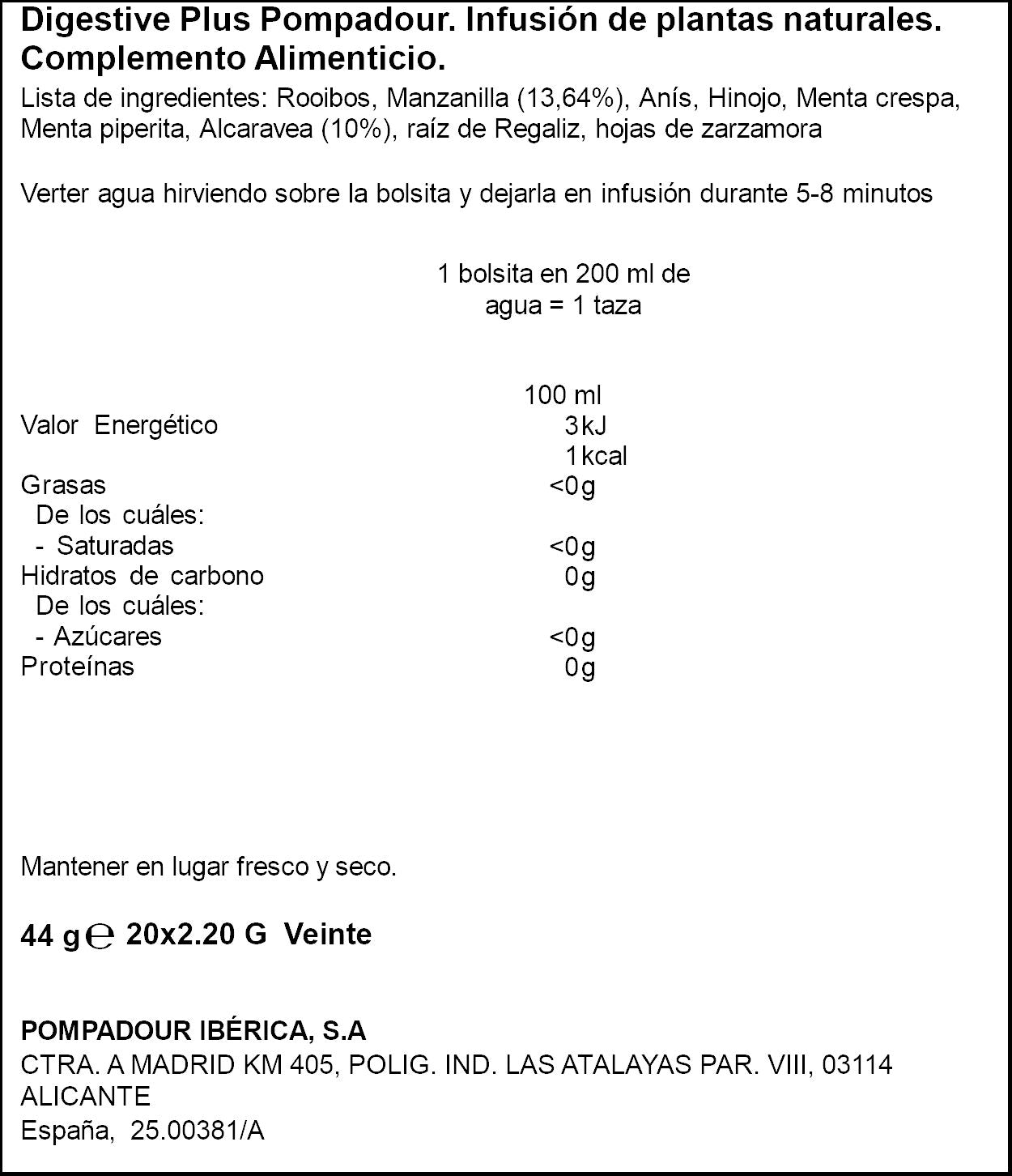 Infusión digestive  Pompadour p20